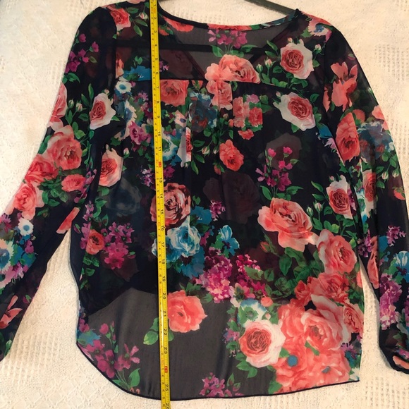 Agaci Navy Blue Floral Blouse - Picture 8 of 8